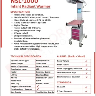 Infant Radiant Warmer NSL 1000 (Revive)